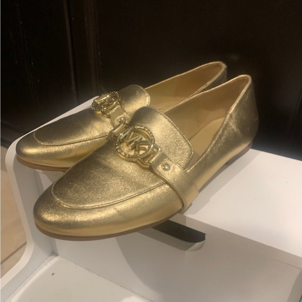 Gold Loafers